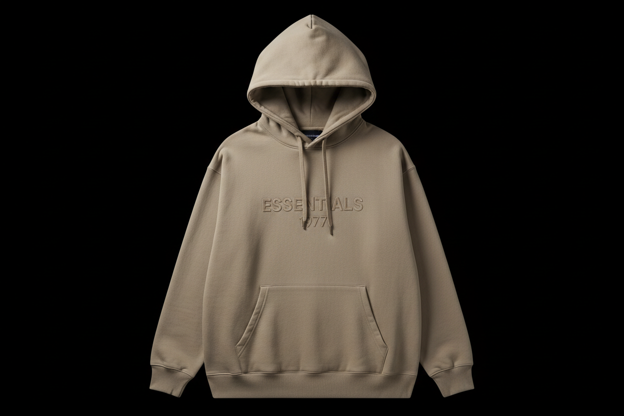 essentials 1977 hoodie black background